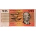AUSTRALIA 1979 . TWENTY 20 DOLLAR BANKNOTE . ERROR . WET INK TRANSFER AND SIMULATION